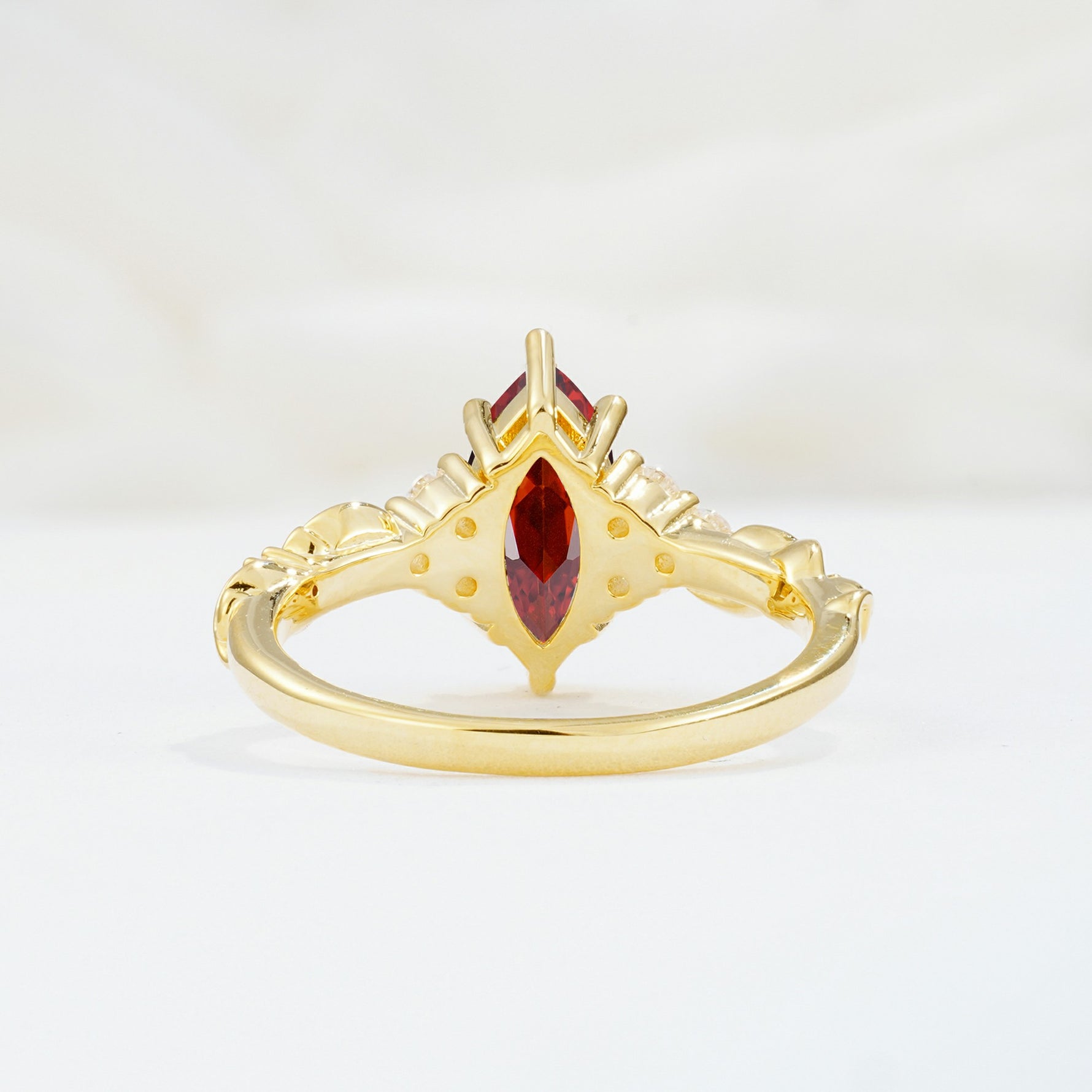 SR17467 Garnet Ring - Additional view