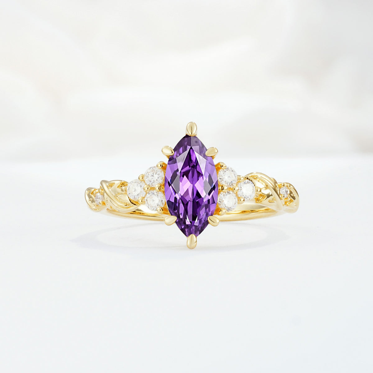 SR17467 Amethyst Ring - Yellow-Gold