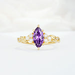 SR17467 Amethyst Ring - Yellow-Gold