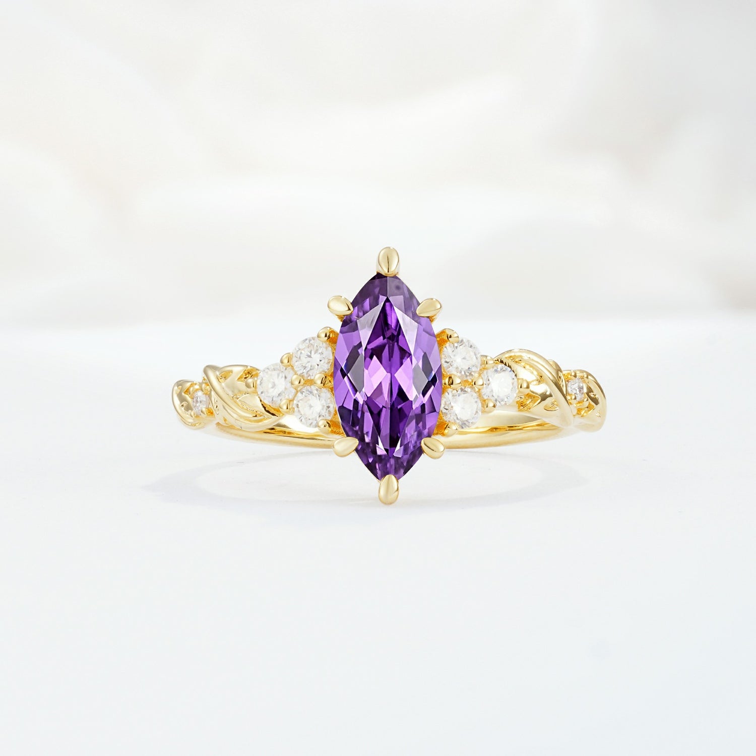 SR17467 Amethyst Ring - Yellow-Gold