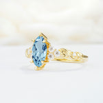 SR17467 Aquamarine Ring - White-Gold