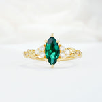 SR17467 Emerald Ring - Yellow-Gold
