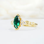 SR17467 Emerald Ring - White-Gold