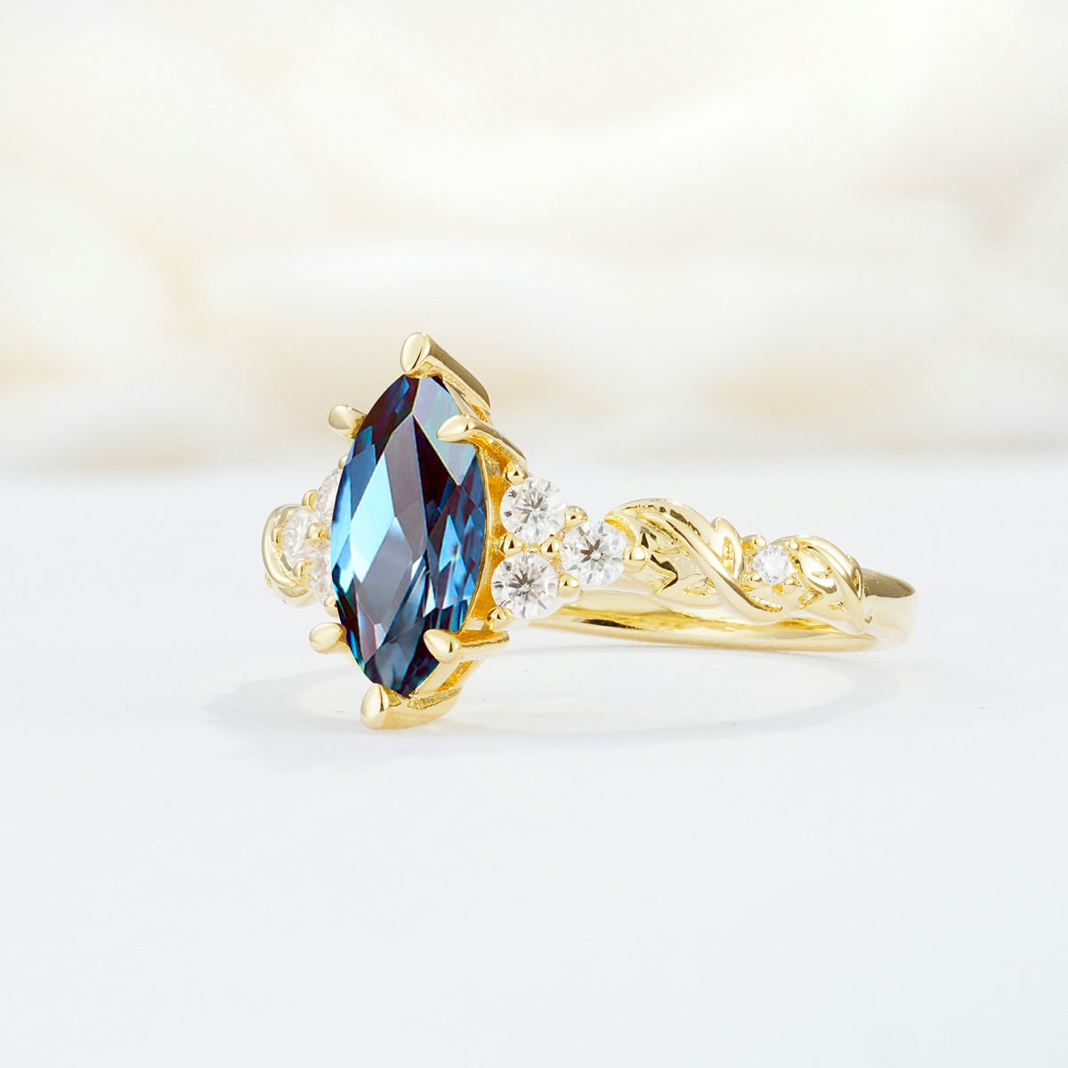 SR17467 Alexandrite Ring - White-Gold