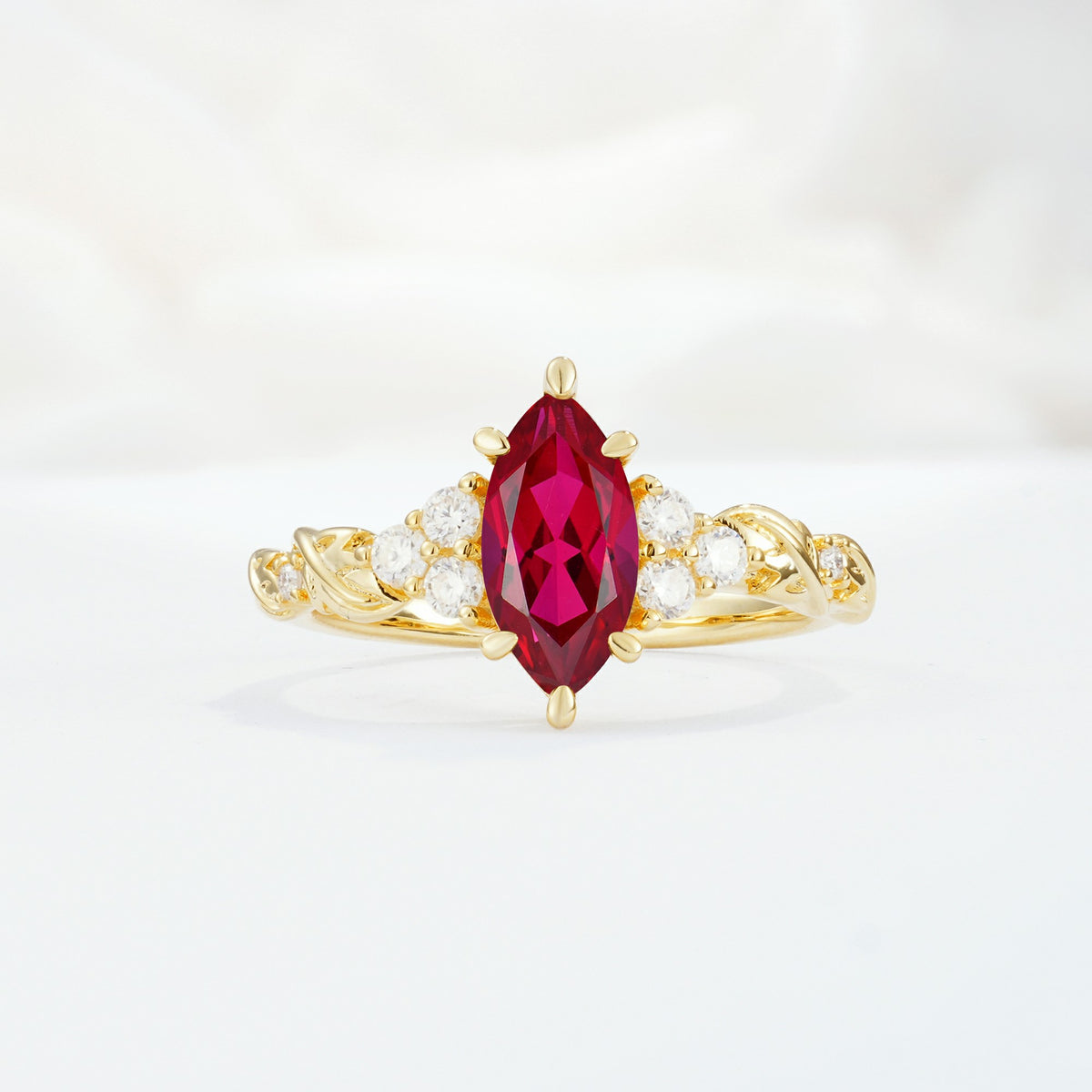 SR17467 Ruby Ring - Yellow-Gold