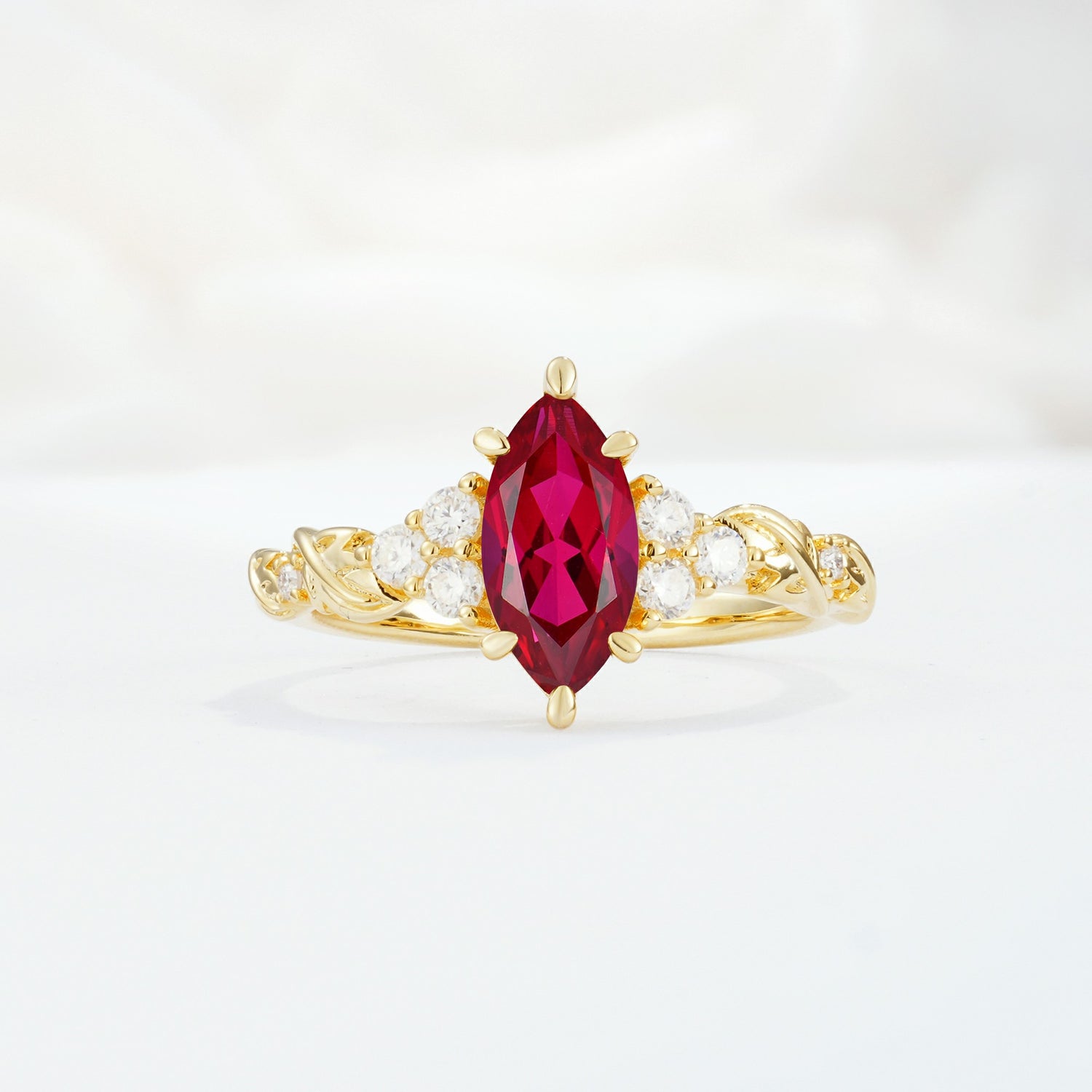 SR17467 Ruby Ring - Yellow-Gold
