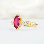 SR17467 Ruby Ring - White-Gold