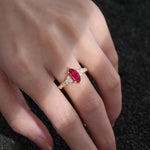 SR17467 Ruby Ring - Rose-Gold