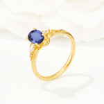 Nature Inspired Heart Cut Tanzanite Bridal Ring Set - Additional view