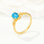 Nature Inspired Heart Cut Turquoise Bridal Ring Set - Additional view