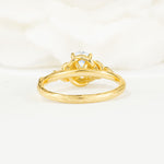 Nature Inspired Heart Cut Moonstone Bridal Ring Set - Additional view