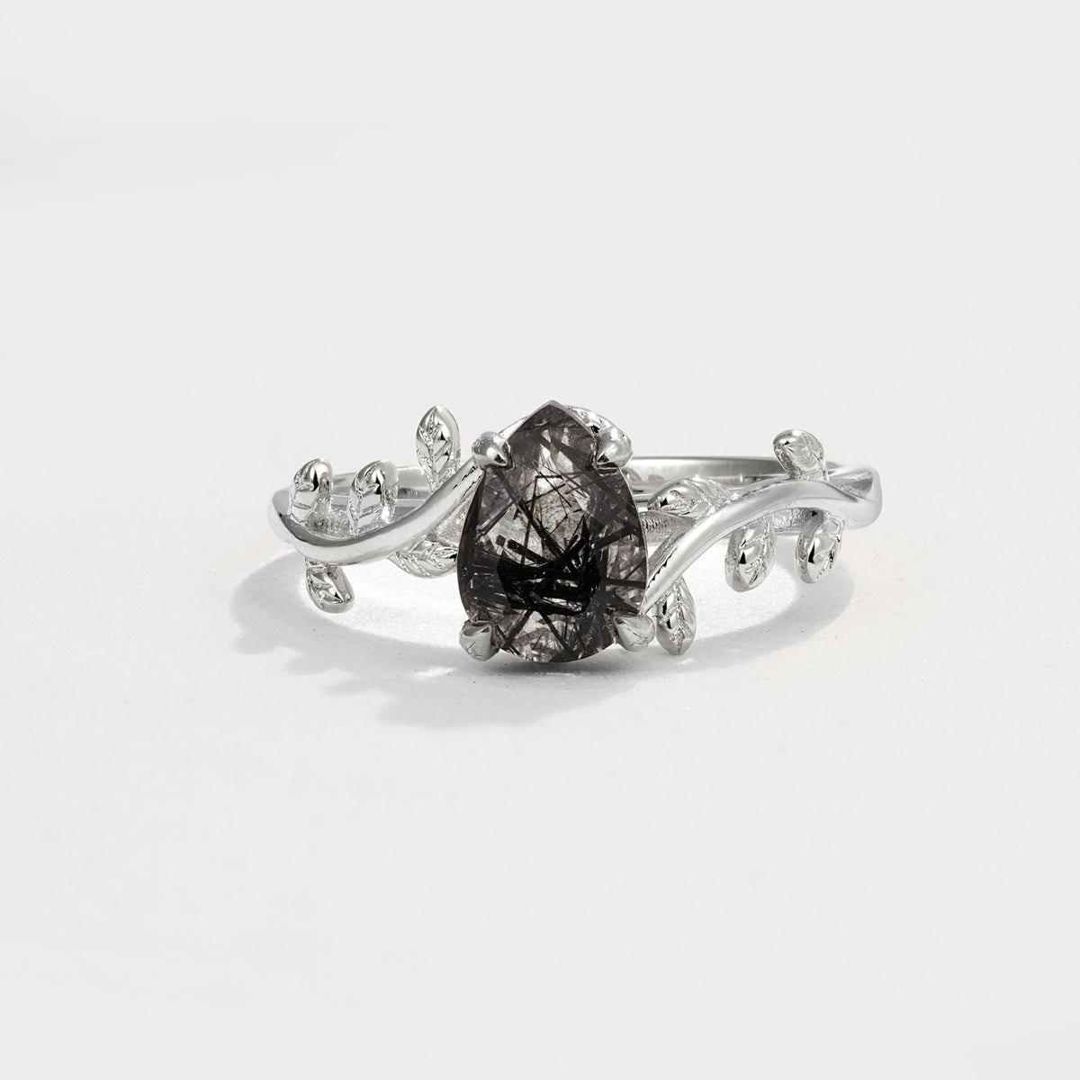 SR17493 Black Rutilated Quartz Ring - Additional view
