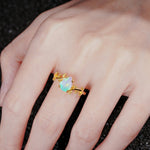 SR17493 Fire Opal Ring - Rose-Gold