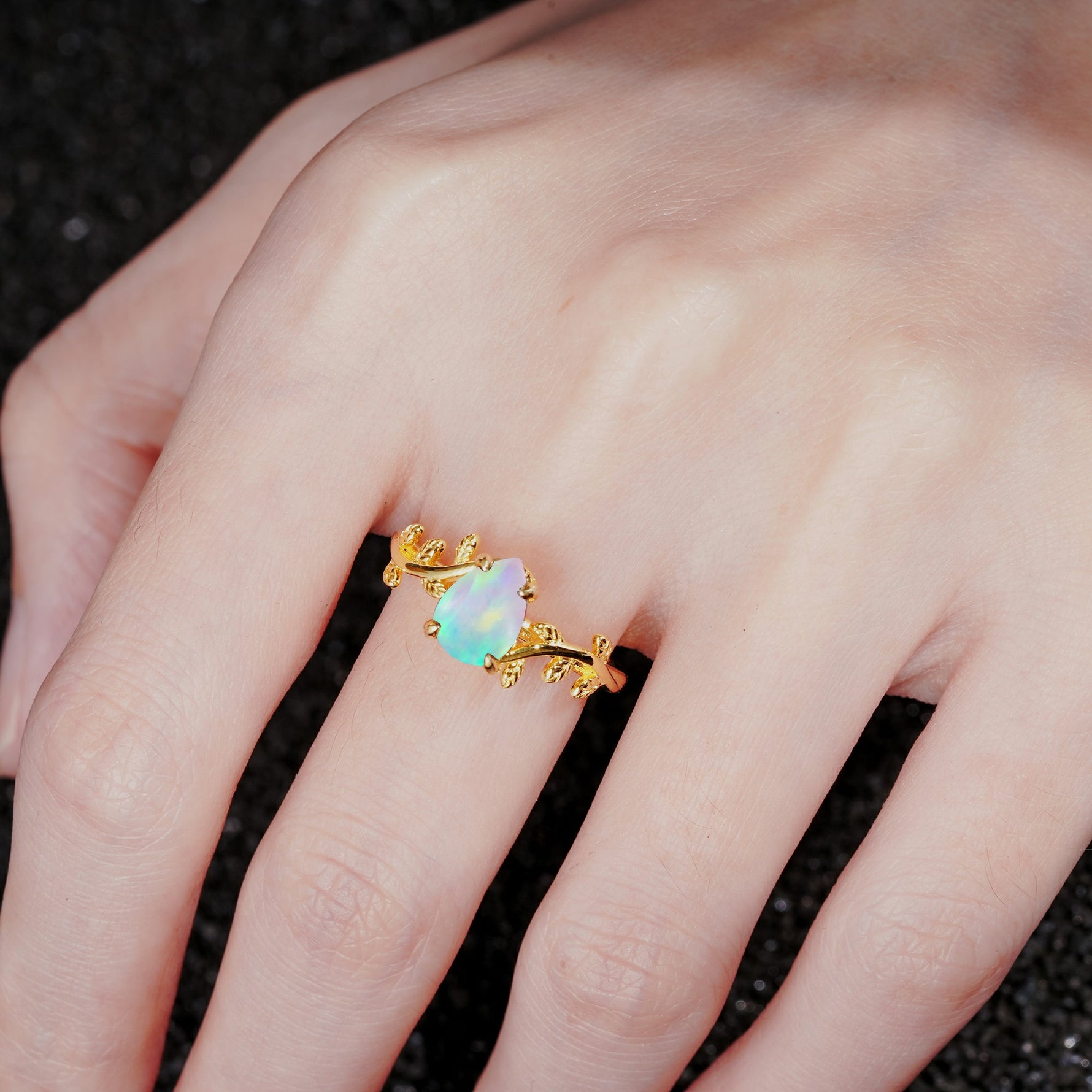 SR17493 Fire Opal Ring - Rose-Gold