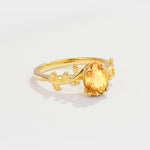SR17493 Citrine Ring - White-Gold