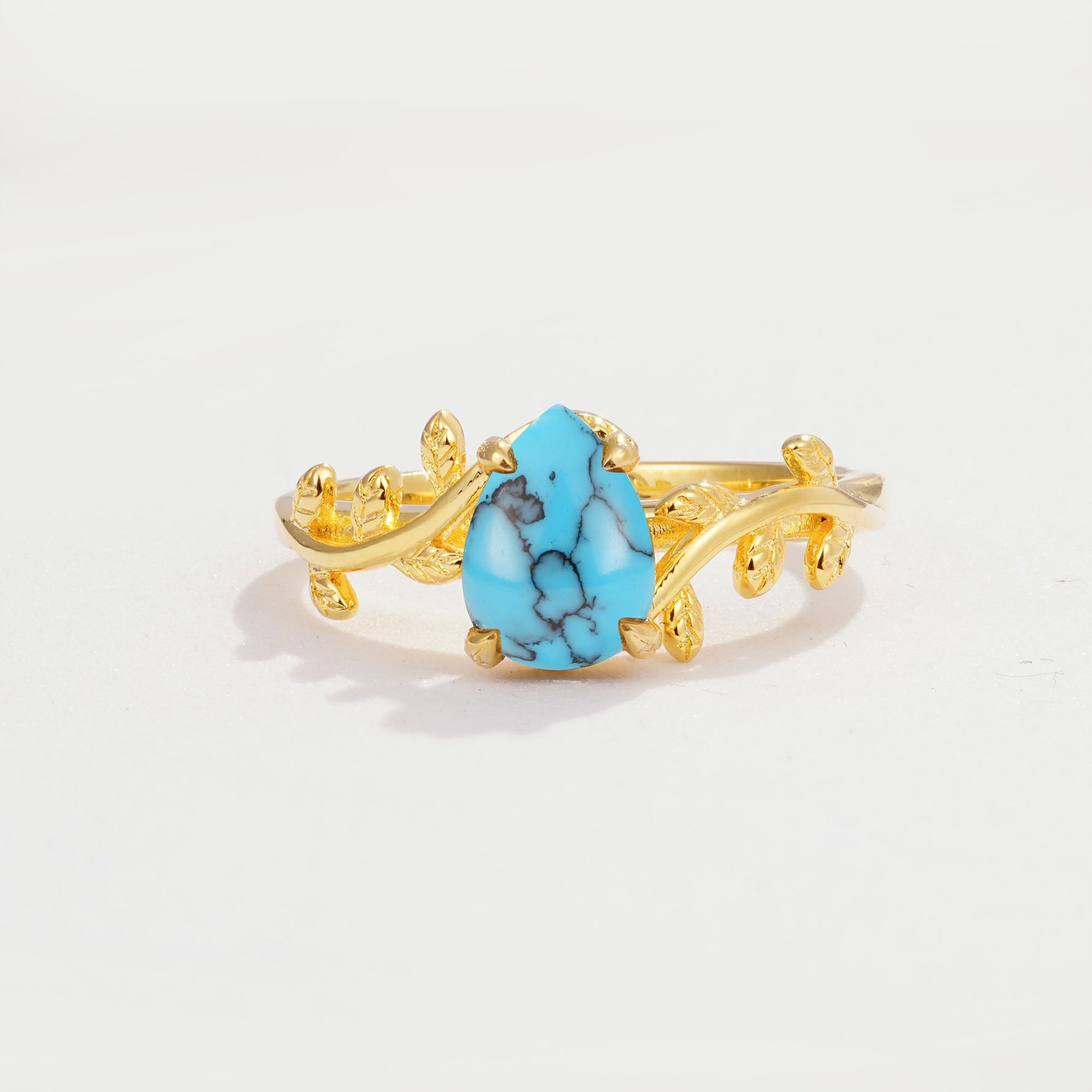 SR17493 Turquoise Ring - Yellow-Gold