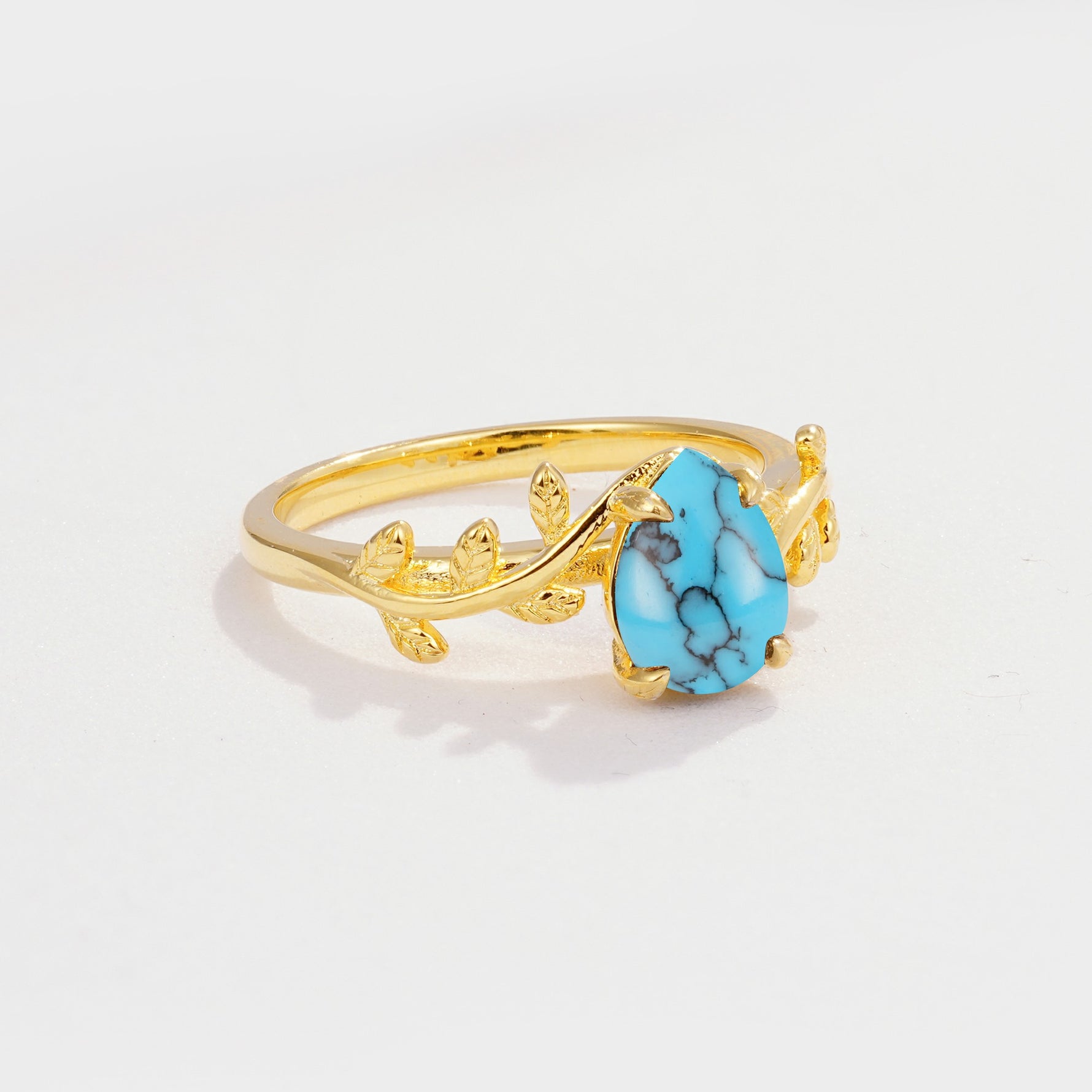 SR17493 Turquoise Ring - White-Gold