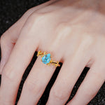SR17493 Turquoise Ring - Rose-Gold