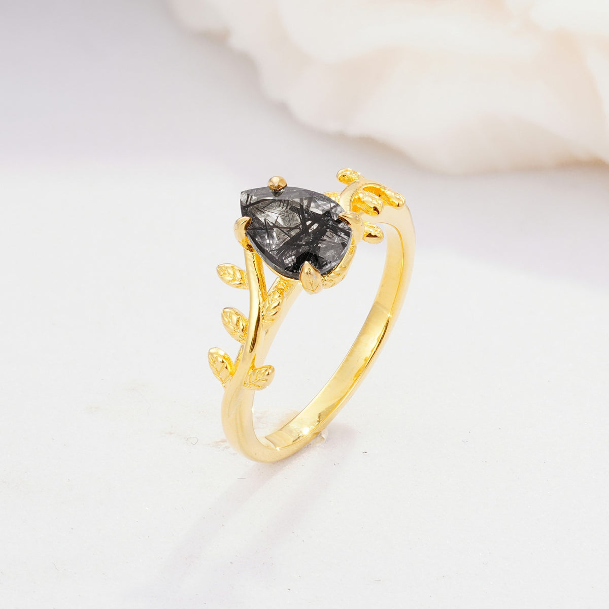 SR17493 Black Rutilated Quartz Ring - Additional view