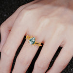 SR17493 Moss Agate Ring - Rose-Gold
