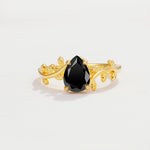 SR17493 Black Onyx Ring - Yellow-Gold