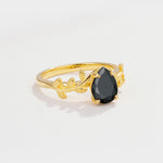 SR17493 Black Onyx Ring - White-Gold
