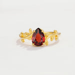 SR17493 Garnet Ring - Yellow-Gold