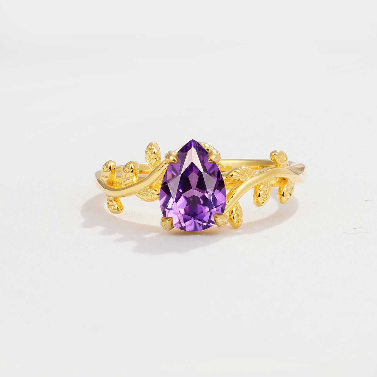 SR17493 Amethyst Ring - Yellow-Gold