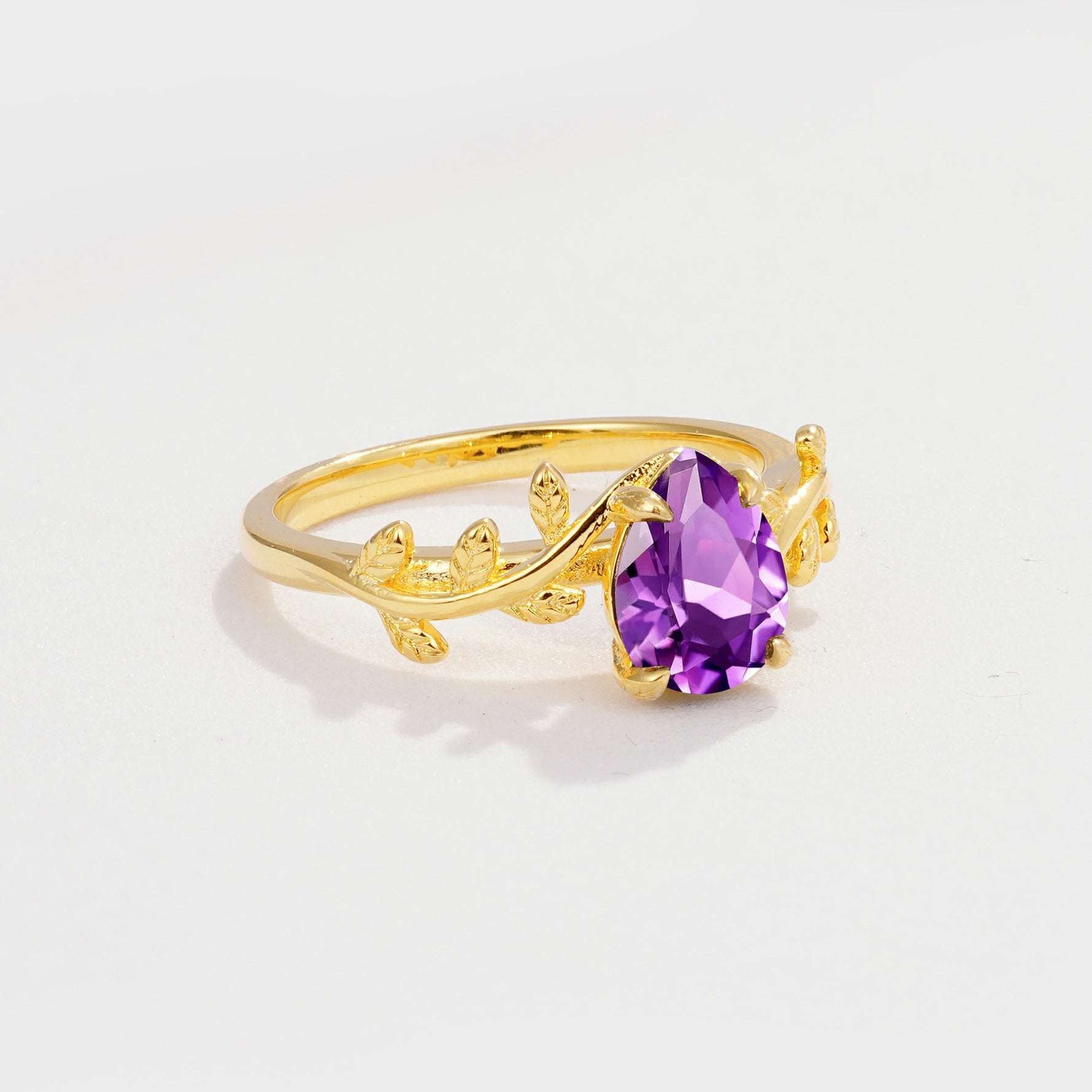 SR17493 Amethyst Ring - White-Gold