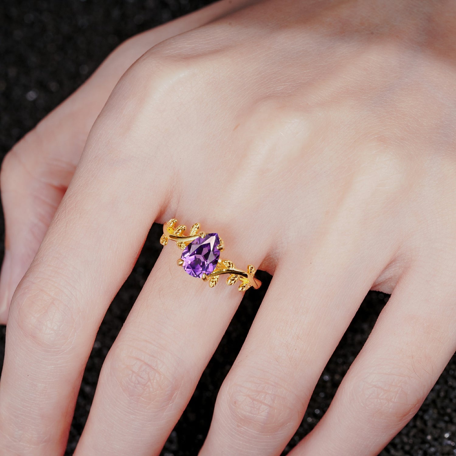 SR17493 Amethyst Ring - Rose-Gold