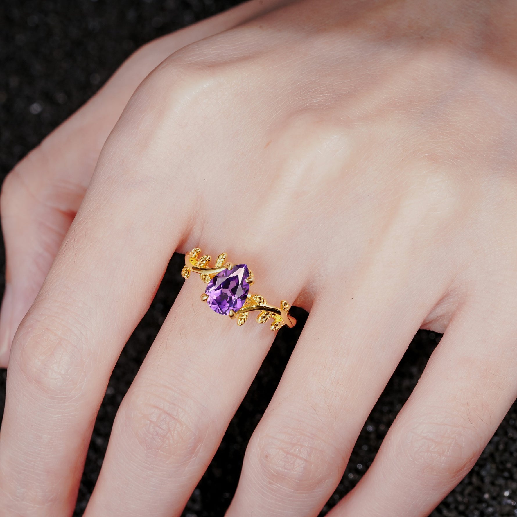 SR17493 Amethyst Ring - Rose-Gold
