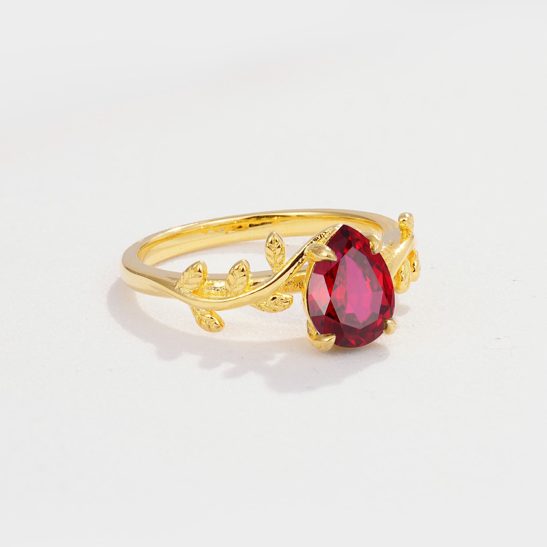 SR17493 Ruby Ring - White-Gold