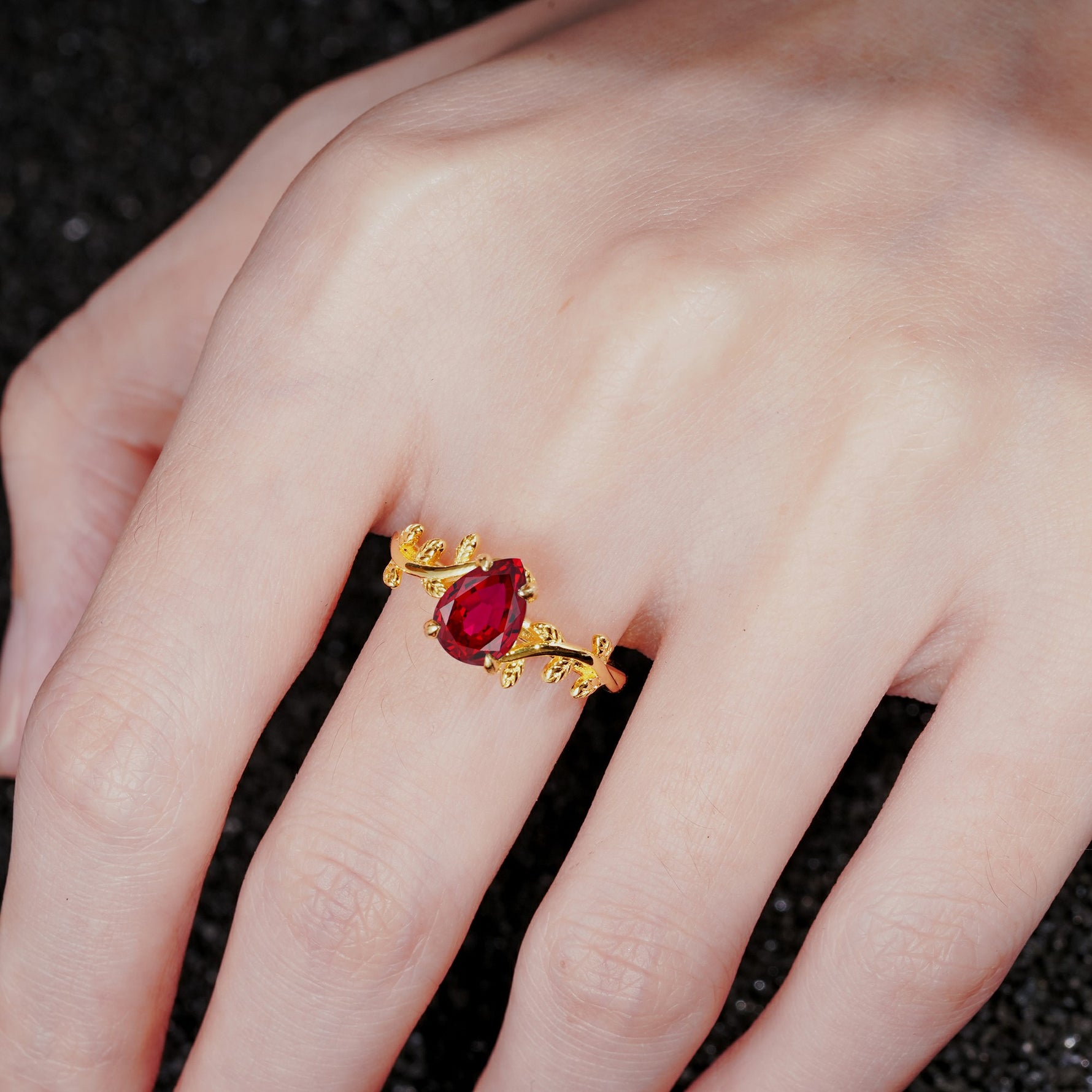 SR17493 Ruby Ring - Rose-Gold