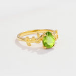SR17493 Peridot Ring - White-Gold