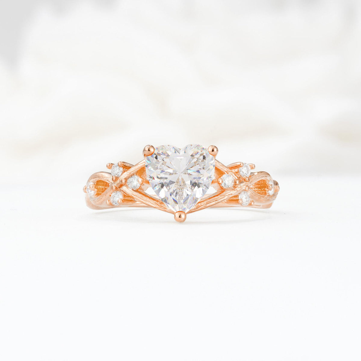 Celtic Knot Heart Shaped Moissanite Engagement Ring - Additional view