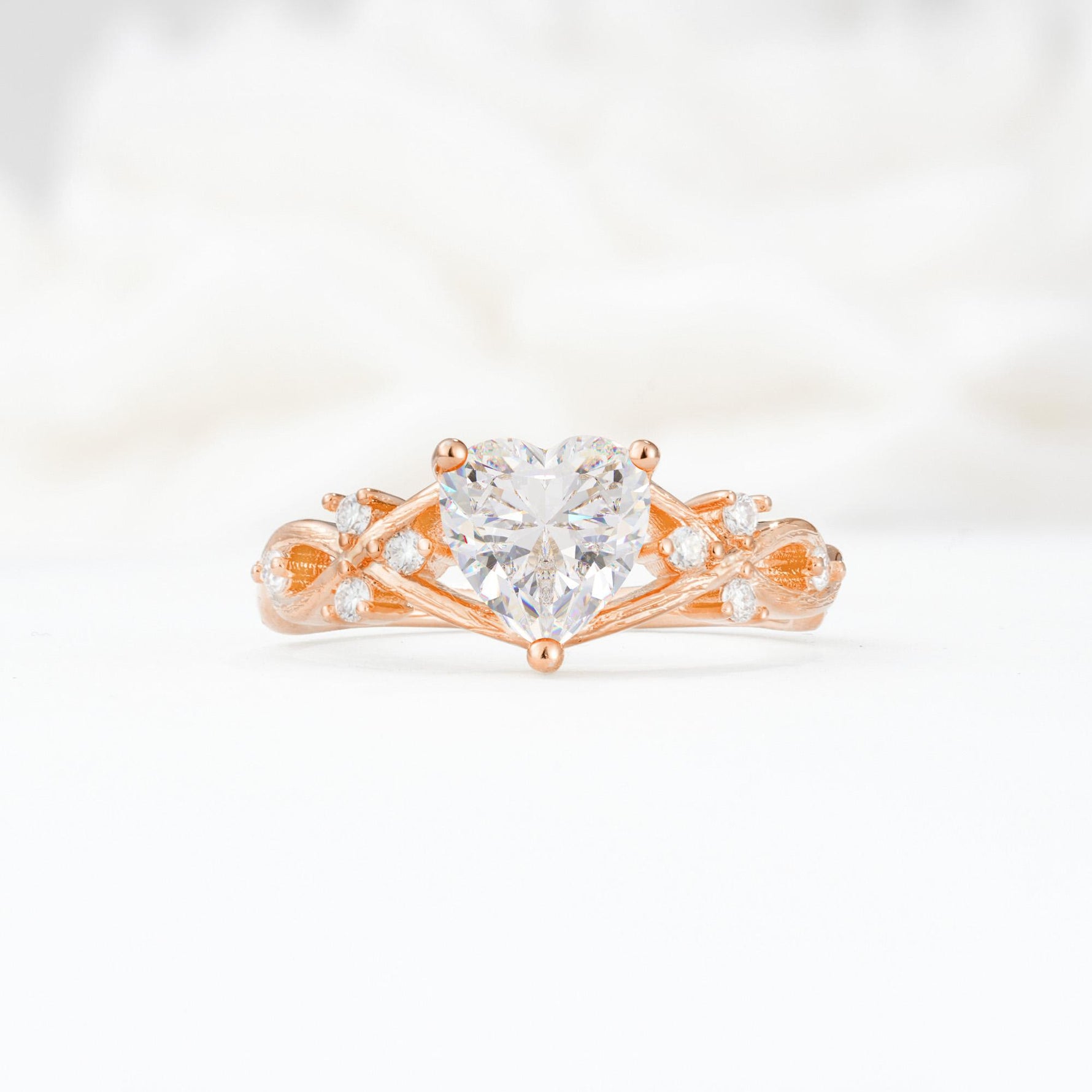 Celtic Knot Heart Shaped Moissanite Engagement Ring - Additional view