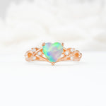 Celtic Knot Heart Shaped Fire Opal Engagement Ring - Additional view
