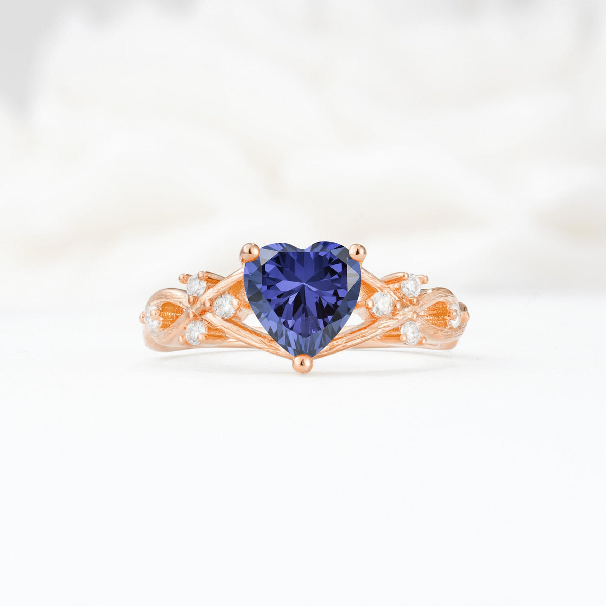 Celtic Knot Heart Shaped Tanzanite Engagement Ring - Additional view