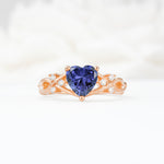 Celtic Knot Heart Shaped Tanzanite Engagement Ring - Additional view