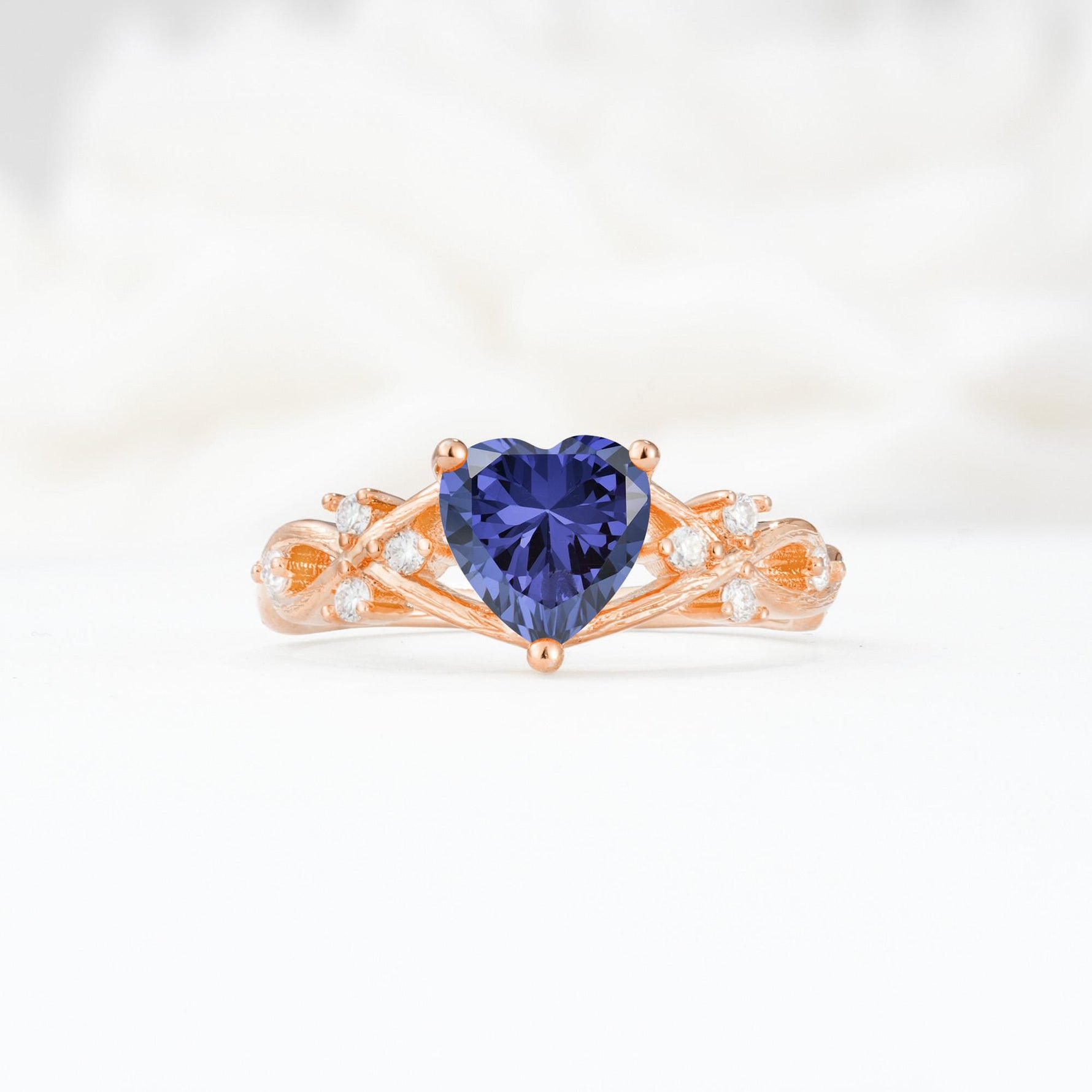 Celtic Knot Heart Shaped Tanzanite Engagement Ring - Additional view