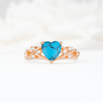 Celtic Knot Heart Shaped Turquoise Engagement Ring - Additional view