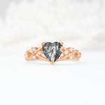 Celtic Knot Heart Shaped Black Rutilated Quartz Engagement Ring - Additional view