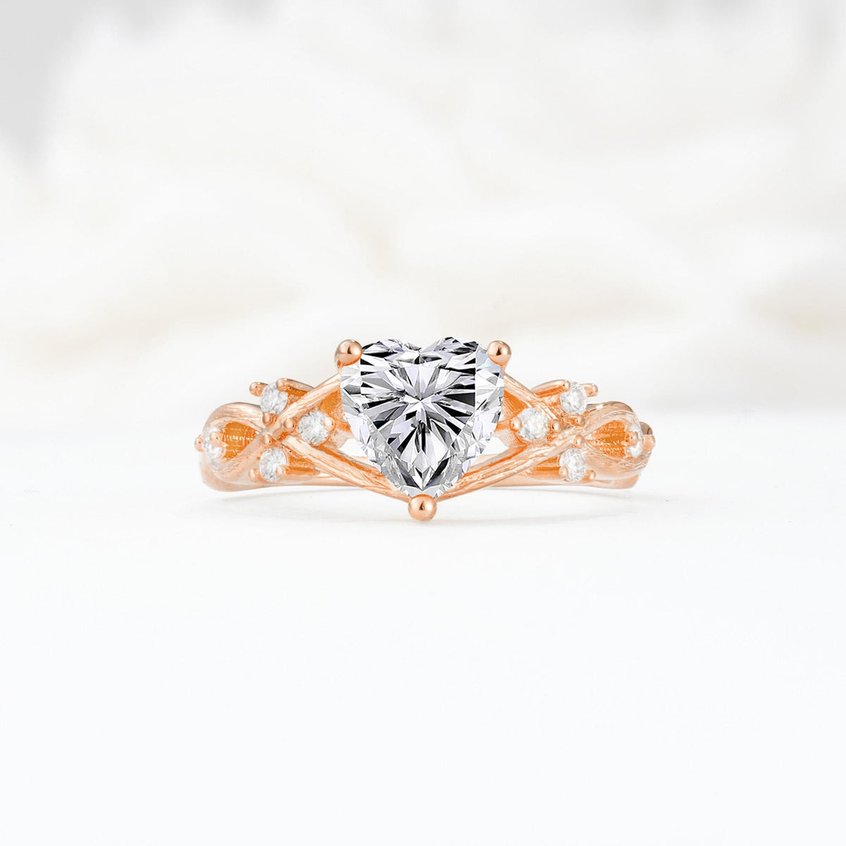 Celtic Knot Heart Shaped Lab Diamond Engagement Ring - Additional view