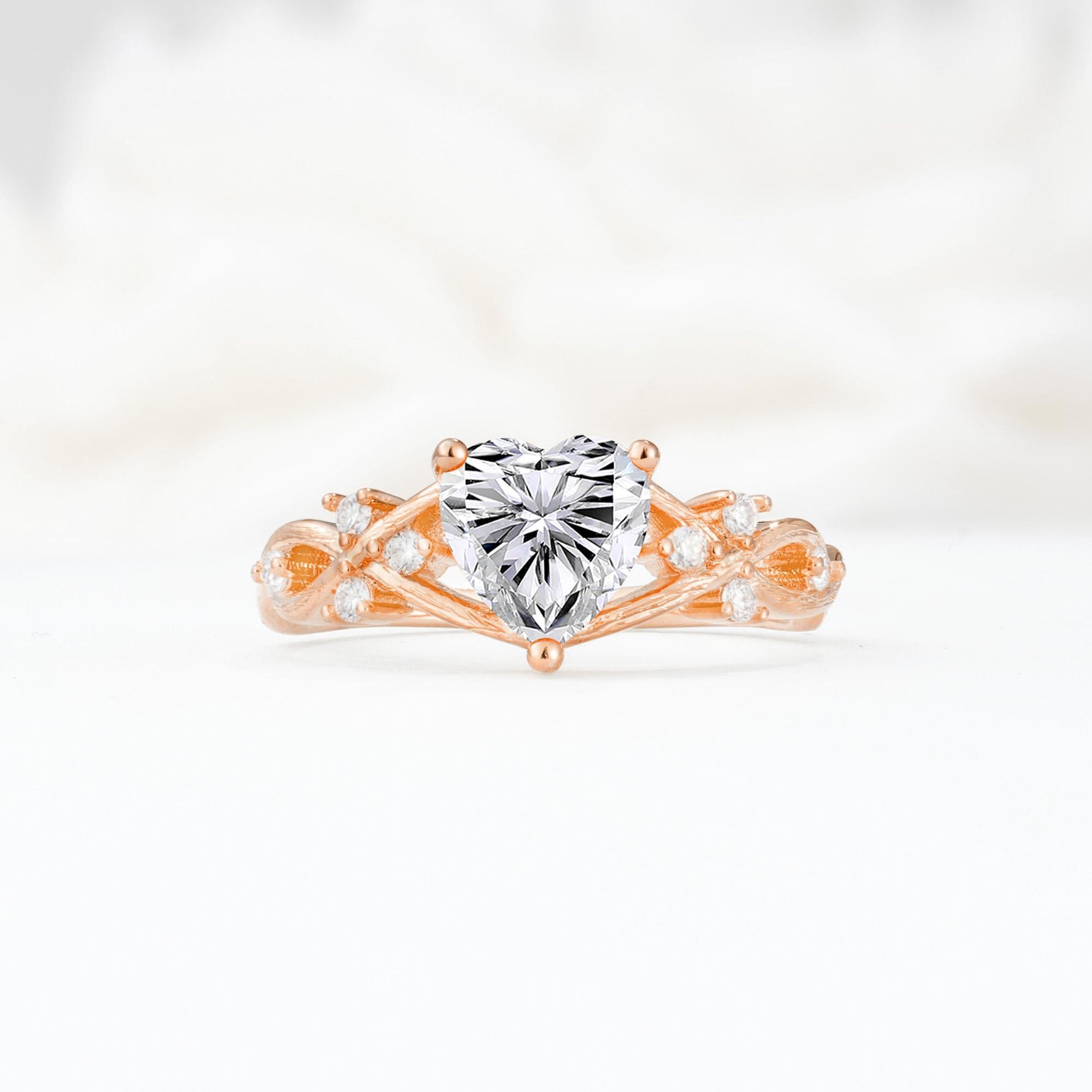 Celtic Knot Heart Shaped Lab Diamond Engagement Ring - Additional view