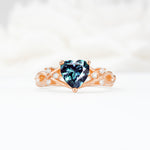 Celtic Knot Heart Shaped Alexandrite Engagement Ring - Additional view