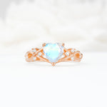 Celtic Knot Heart Shaped Moonstone Engagement Ring - Additional view