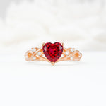 Celtic Knot Heart Shaped Ruby Engagement Ring - Additional view