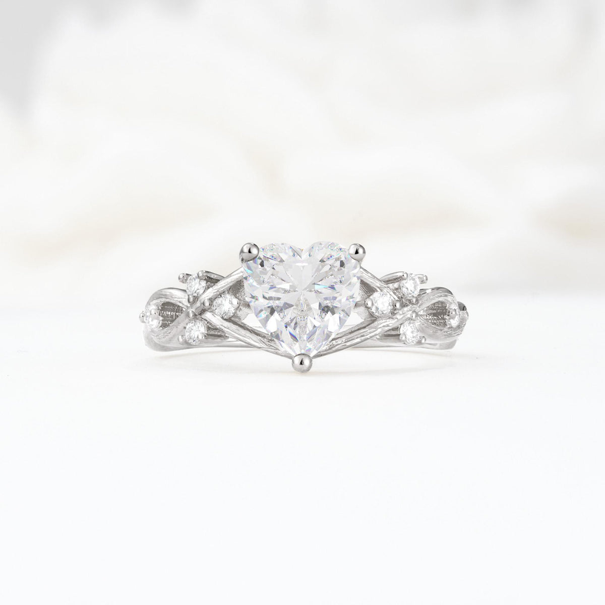 Celtic Knot Heart Shaped Moissanite Engagement Ring - Additional view