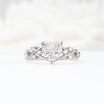 Celtic Knot Heart Shaped Moissanite Engagement Ring - Additional view