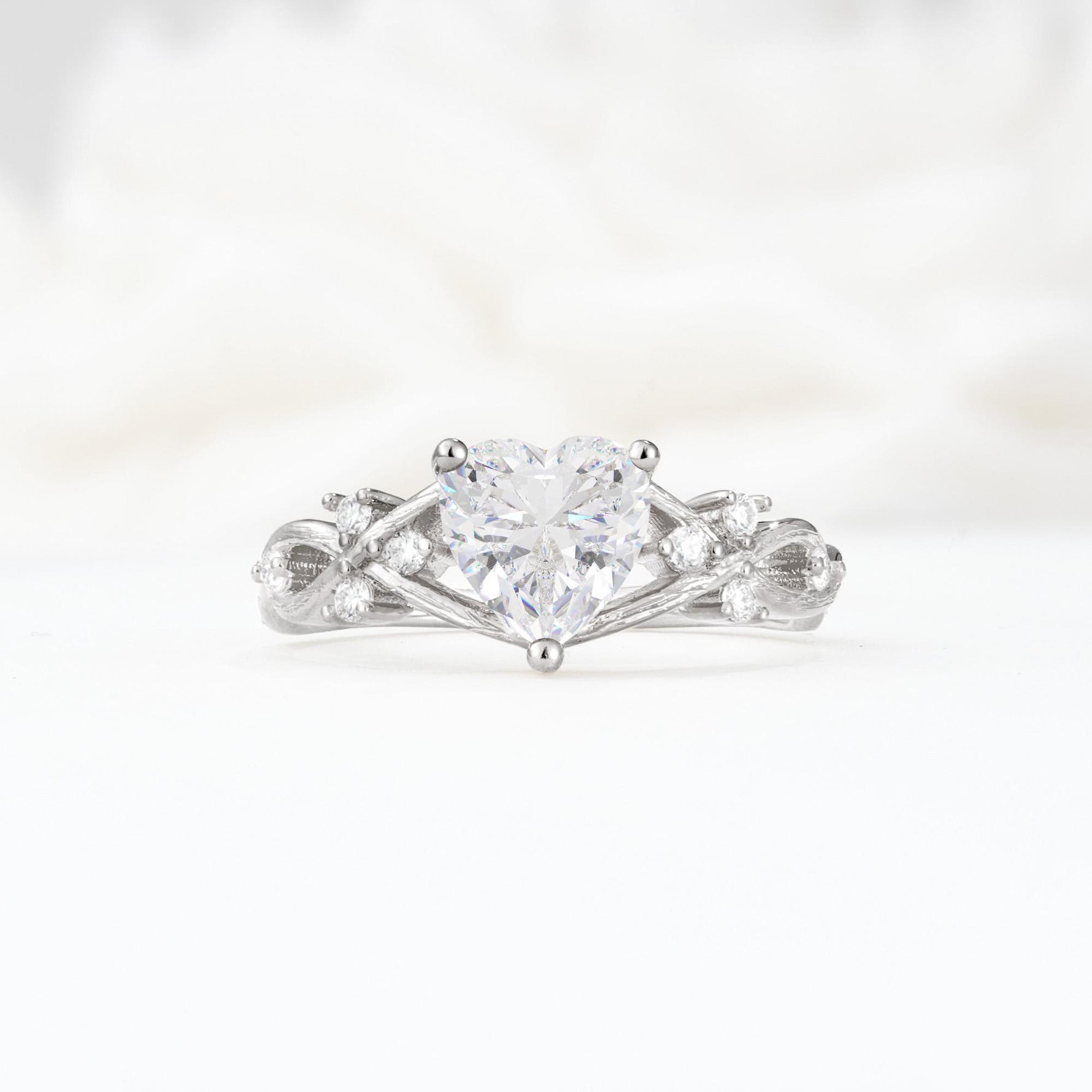 Celtic Knot Heart Shaped Moissanite Engagement Ring - Additional view